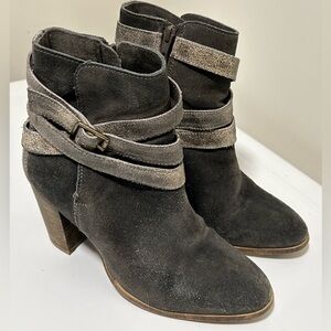Diba True Suede Ankle Boots Gray Size 8.5